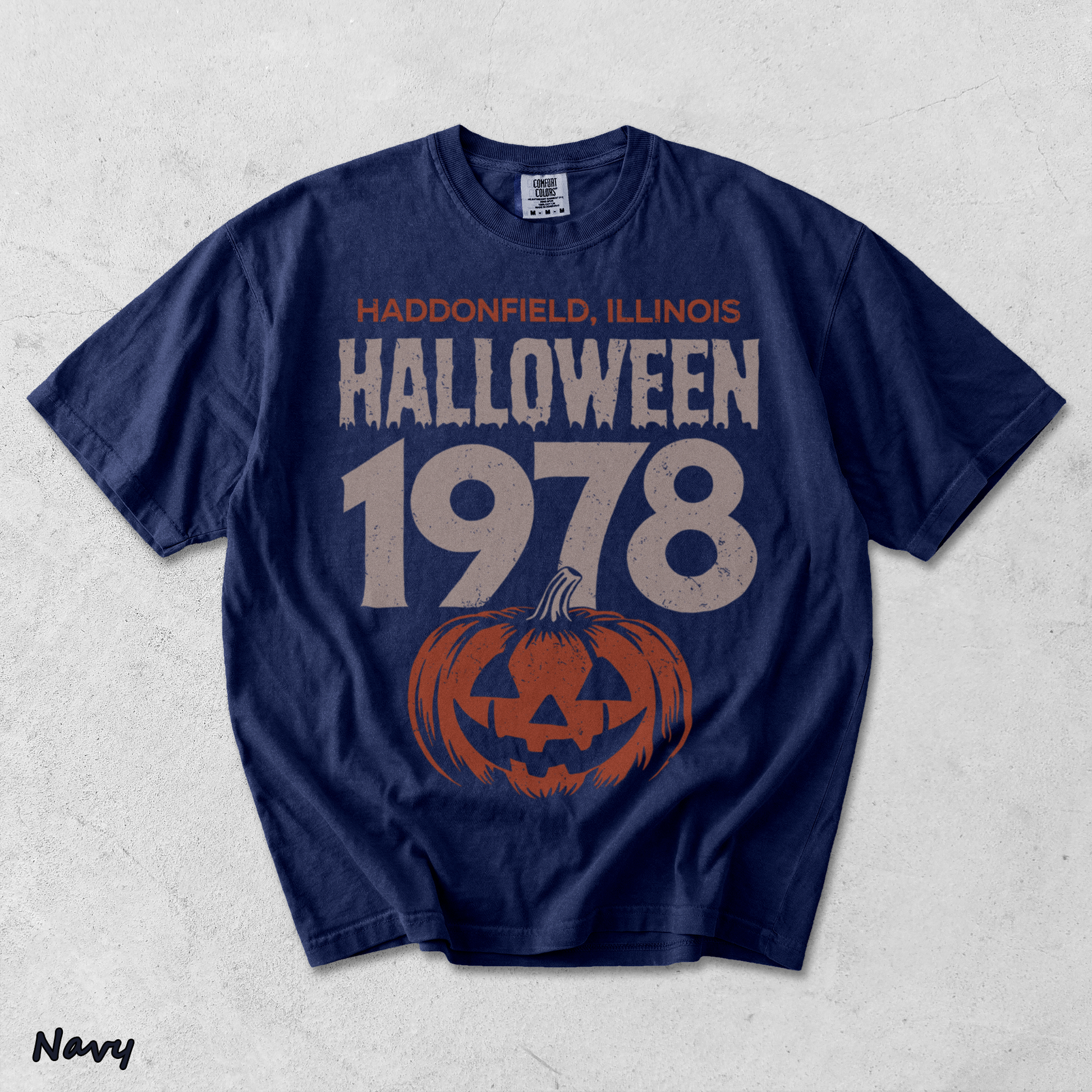 Haddonfield Illinois Halloween - True Navy mockup