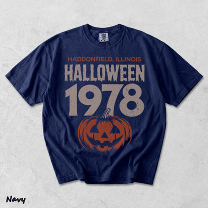 Haddonfield Illinois Halloween - True Navy mockup
