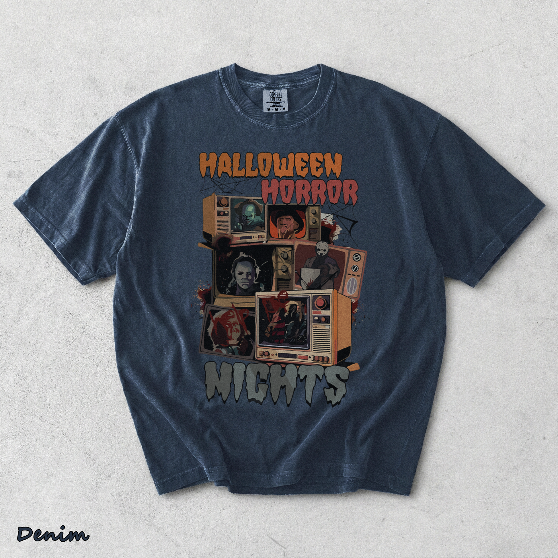 Halloween Horror Nights T-shirt - Denim mockup