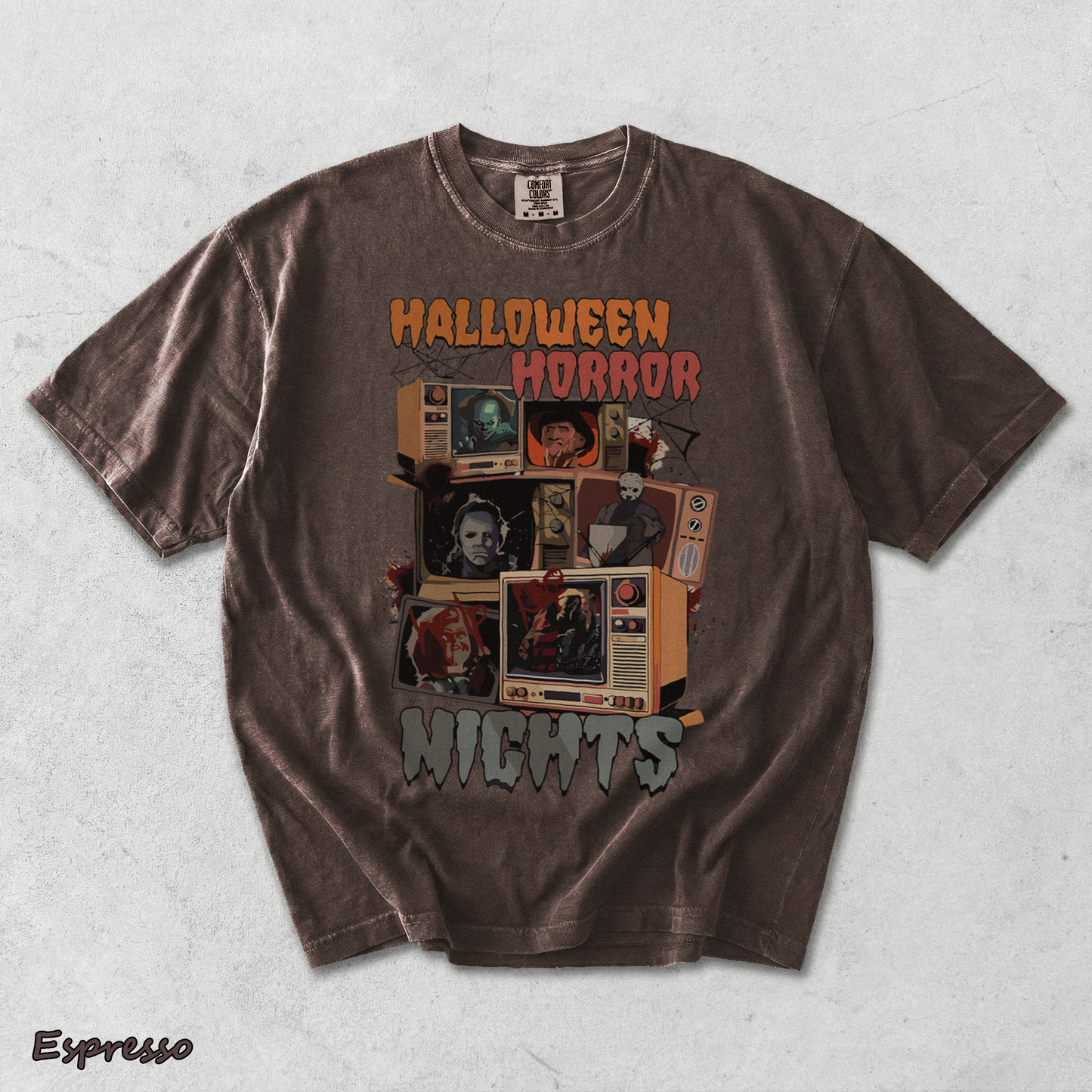 Halloween Horror Nights T-shirt - Espresso mockup