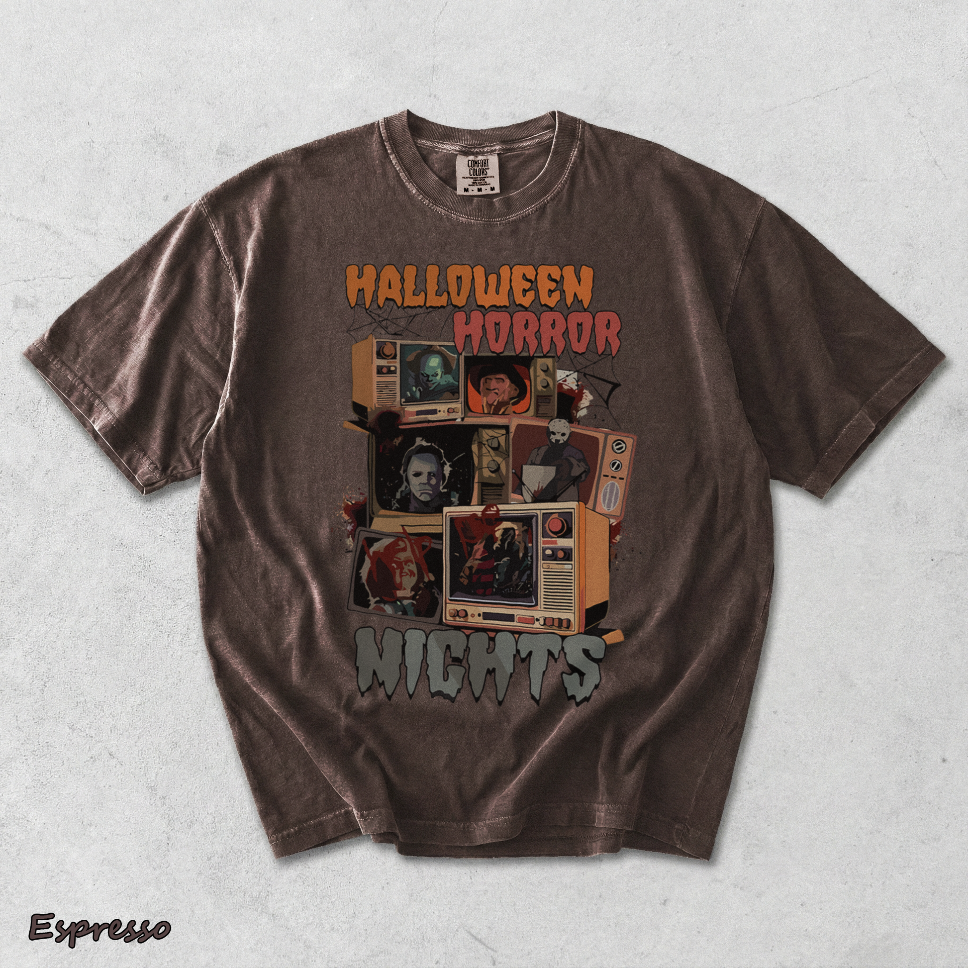 Halloween Horror Nights T-shirt - Espresso mockup