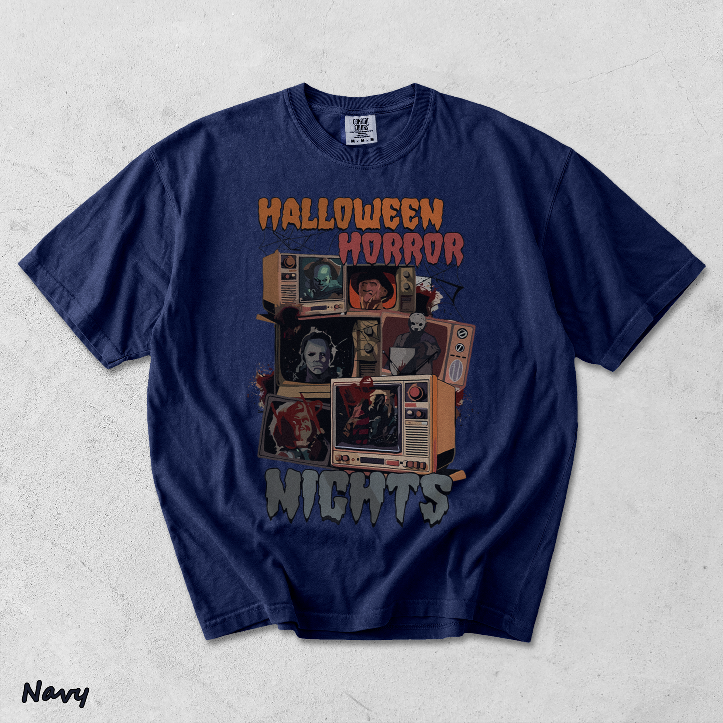 Halloween Horror Nights T-shirt - True Navy mockup