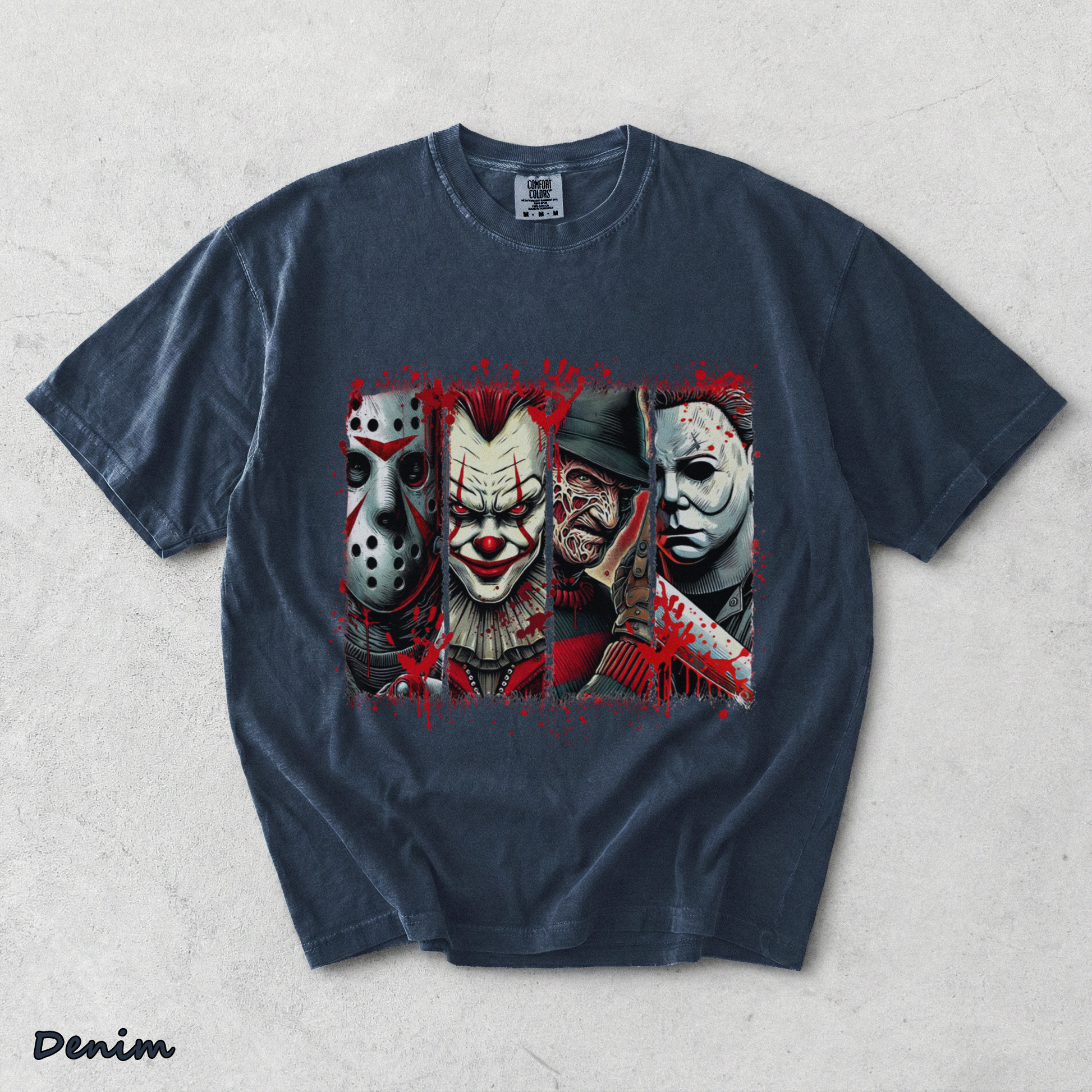 Halloween Horror T-Shirt - Denim mockup
