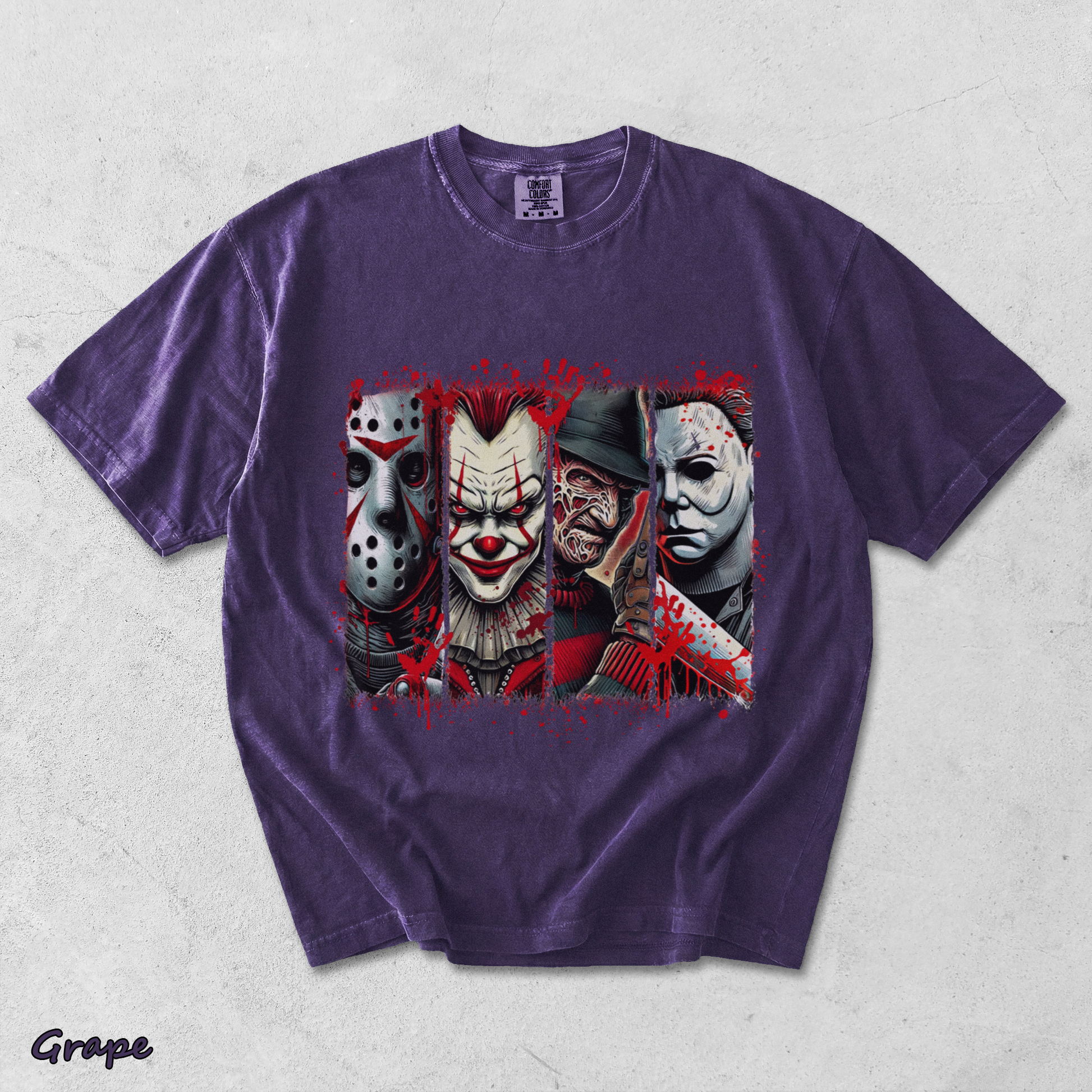 Halloween Horror T-Shirt - Grape mockup