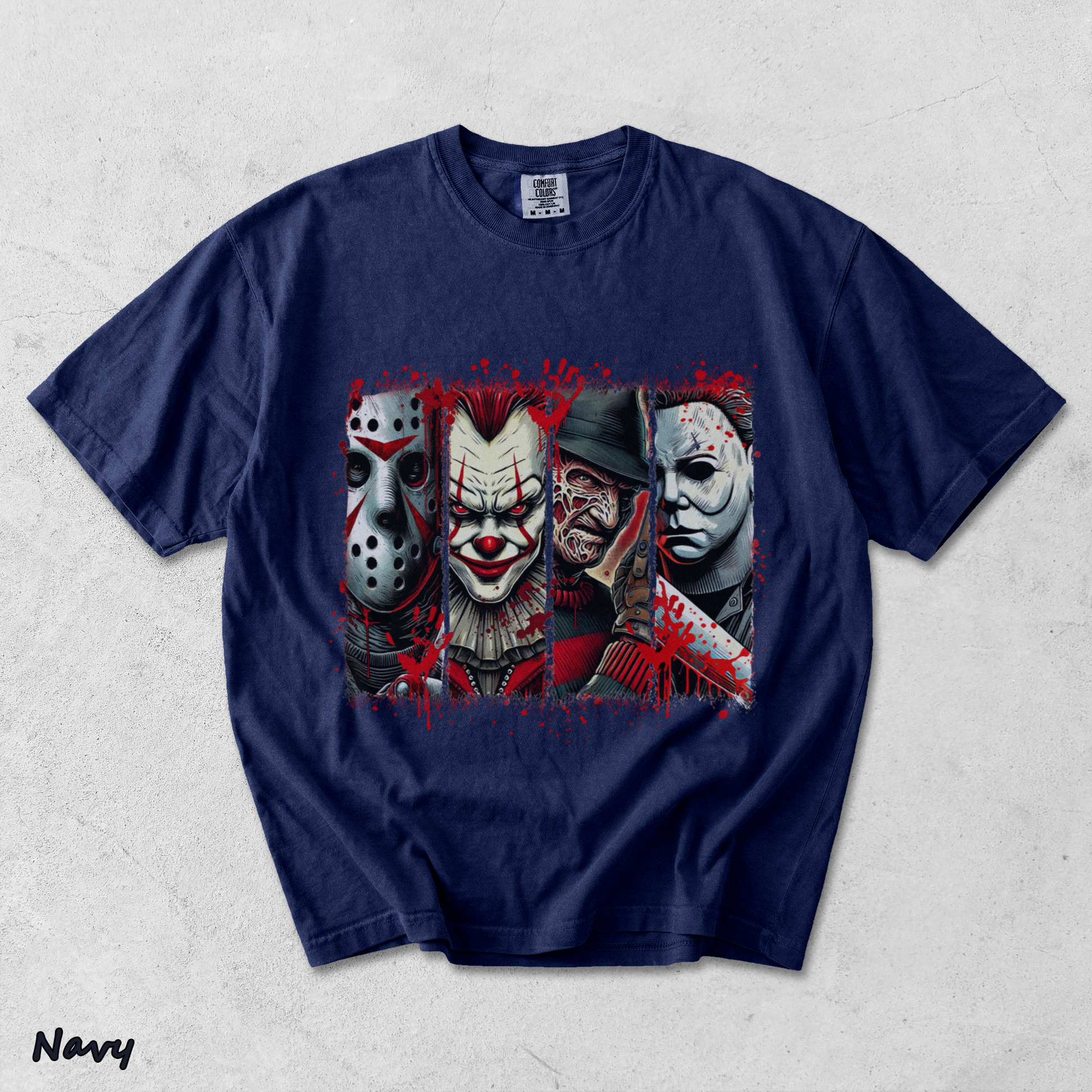 Halloween Horror T-Shirt - True Navy mockup