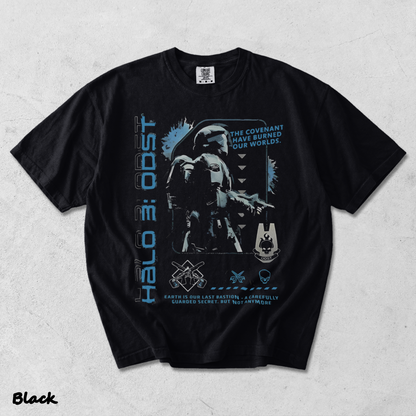 Halo ODST The Rookie F T-Shirt - Black mockup