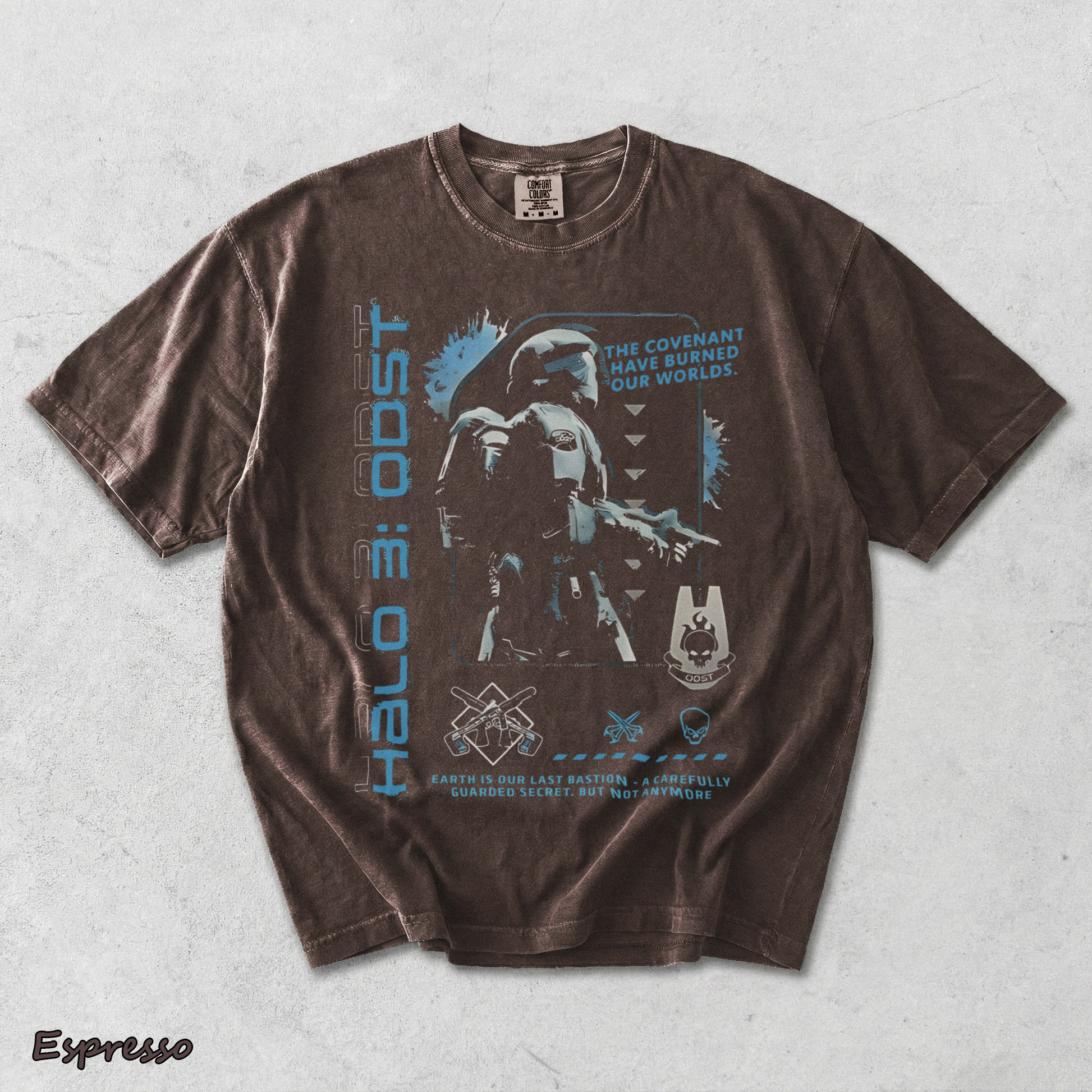 Halo ODST The Rookie F T-Shirt - Espresso mockup