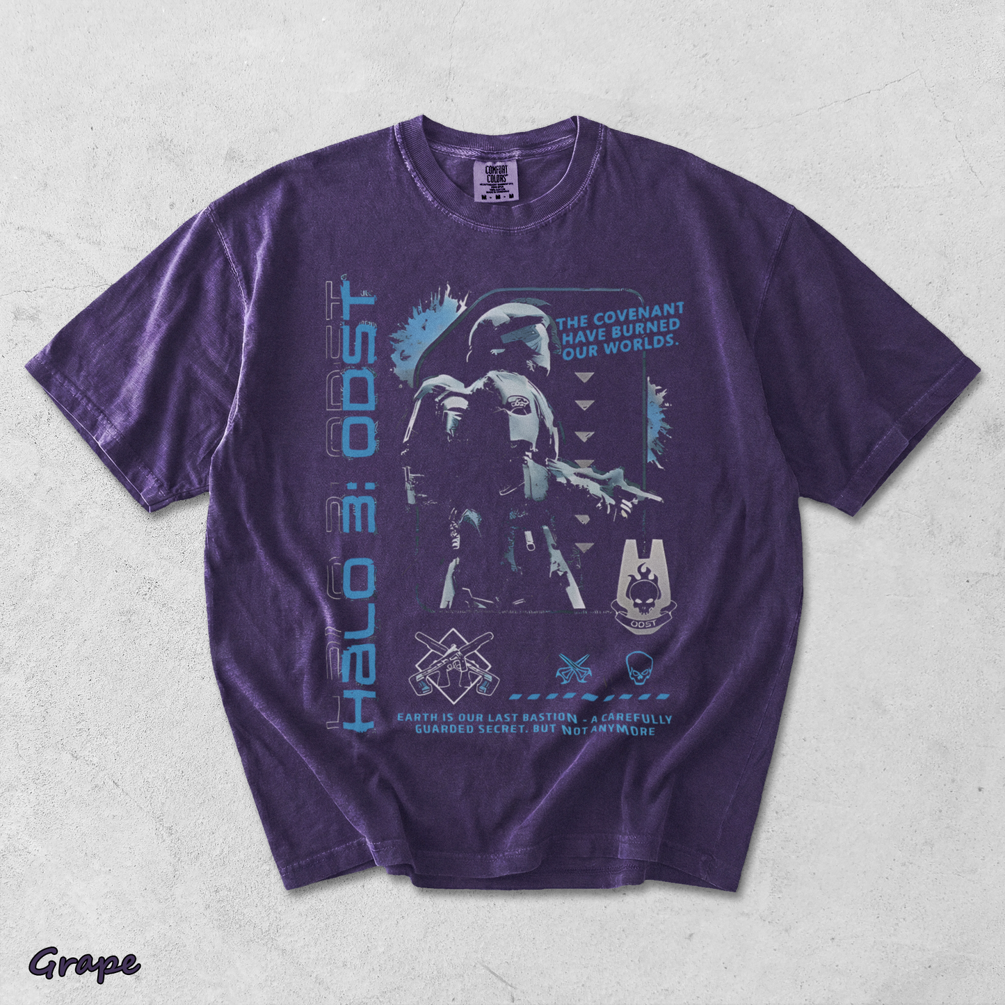 Halo ODST The Rookie F T-Shirt - Grape mockup
