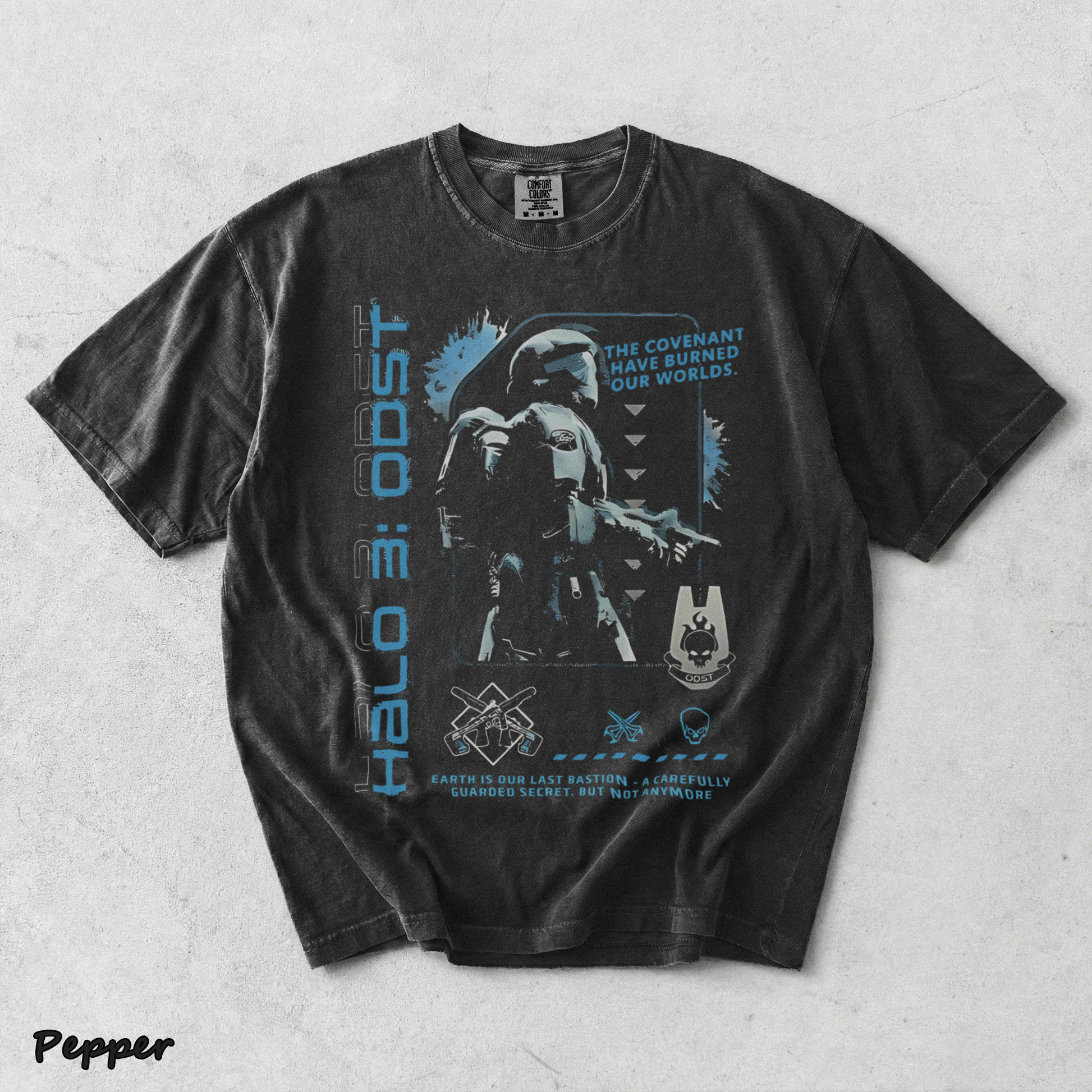 Halo ODST The Rookie F T-Shirt - Pepper mockup