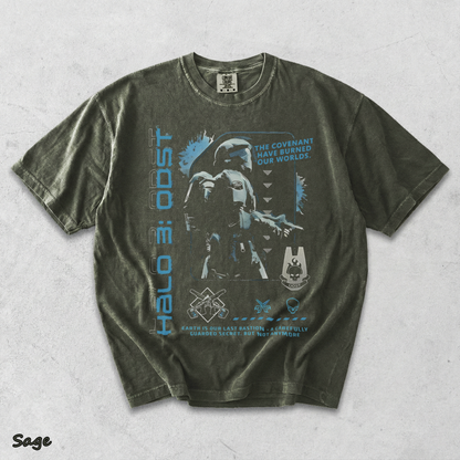 Halo ODST The Rookie F T-Shirt - Sage mockup