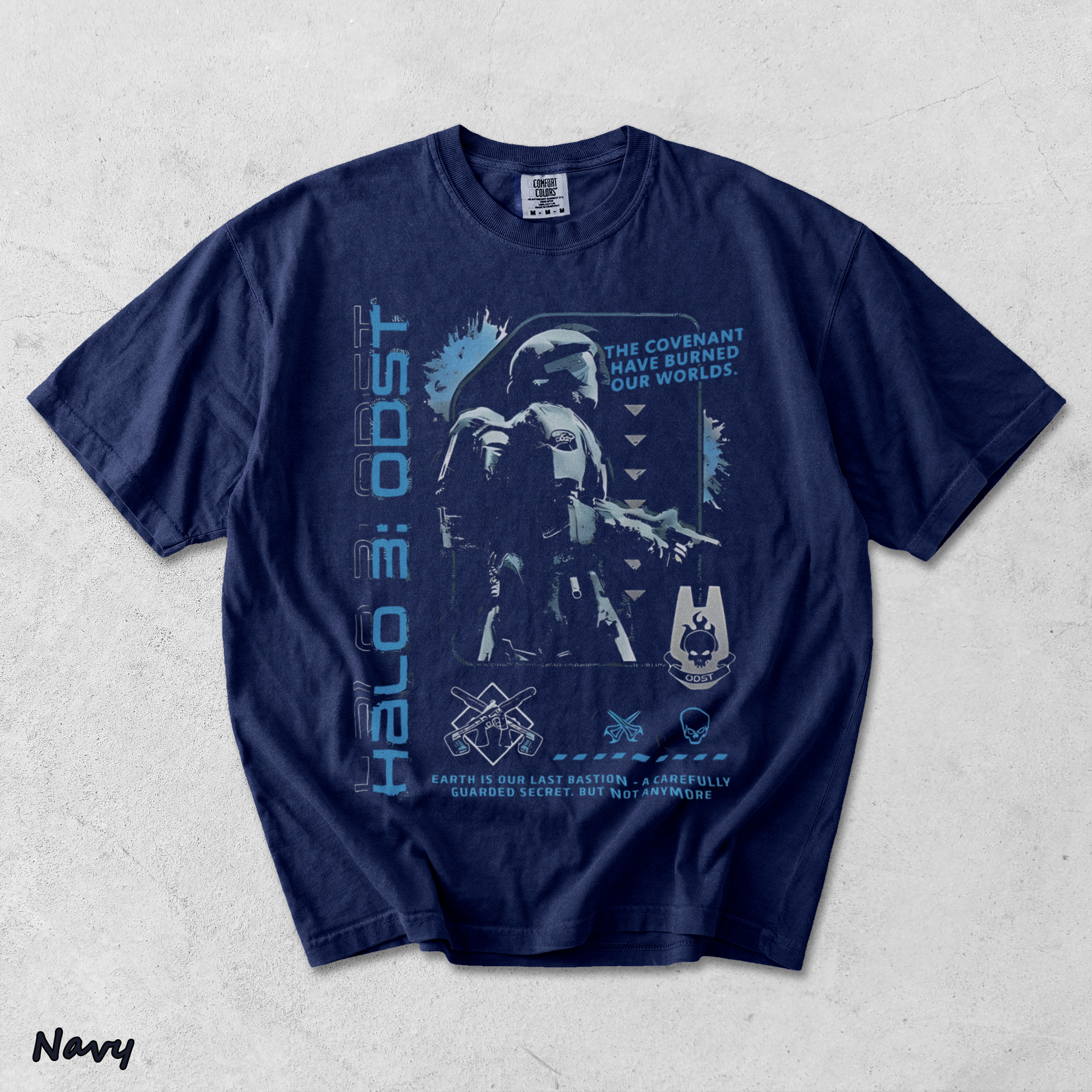Halo ODST The Rookie F T-Shirt - True Navy mockup