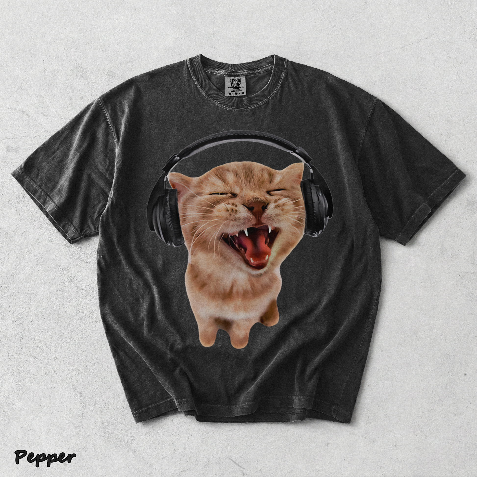 Happy Cat Headphones - Pepper mockup