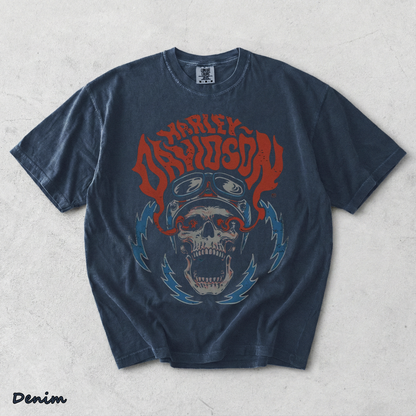 Harley Davidson Skull - Denim mockup