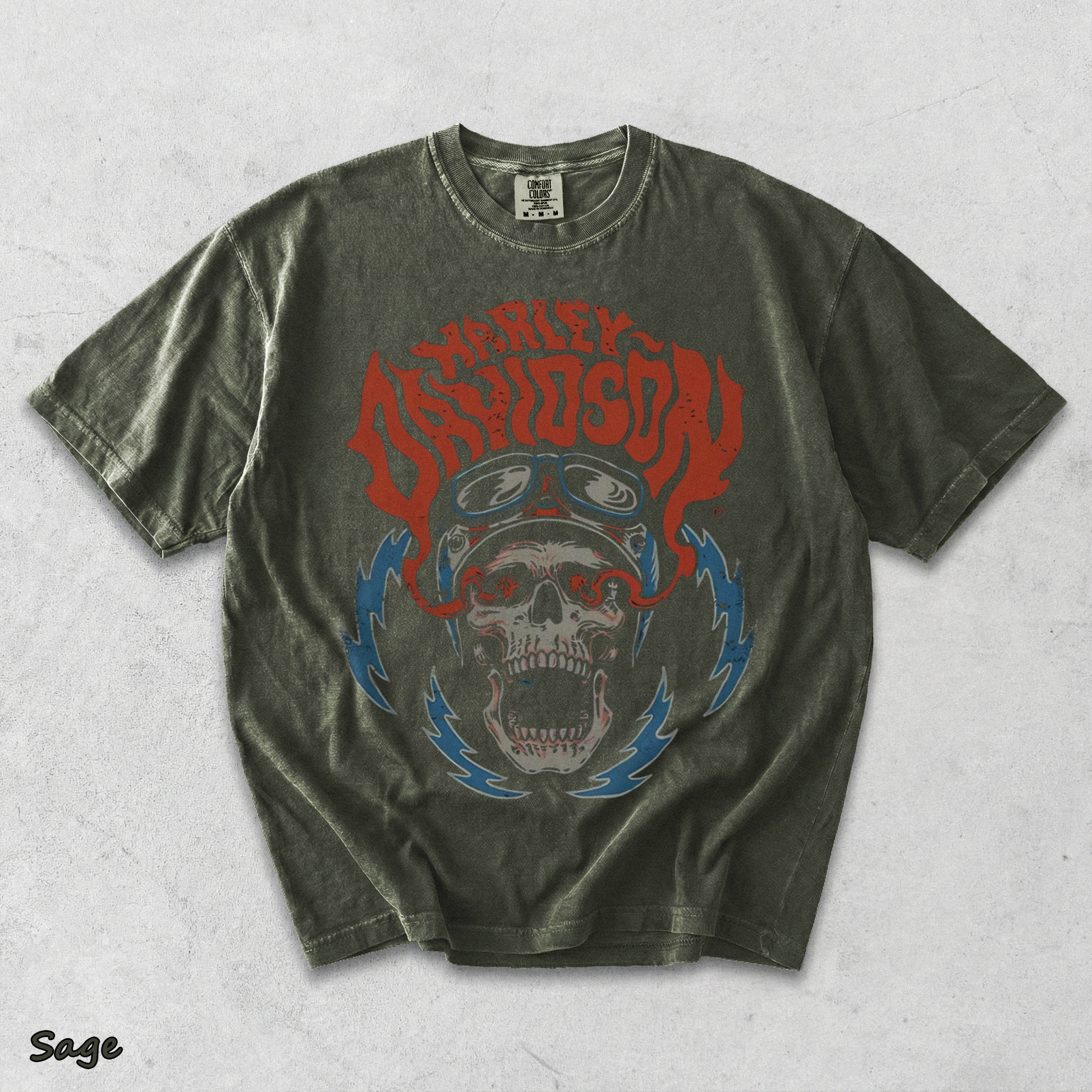 Harley Davidson Skull - Sage mockup