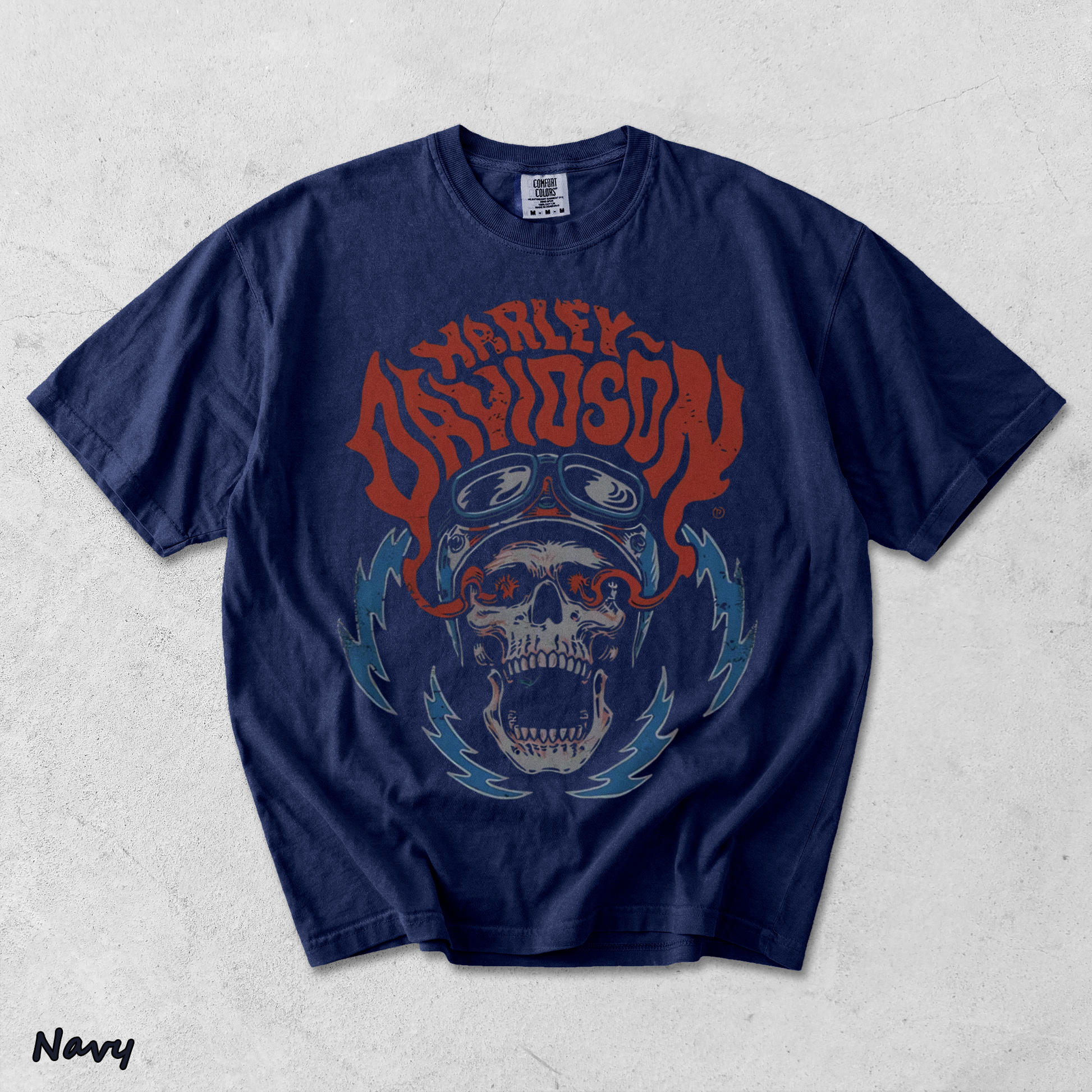 Harley Davidson Skull - True Navy mockup