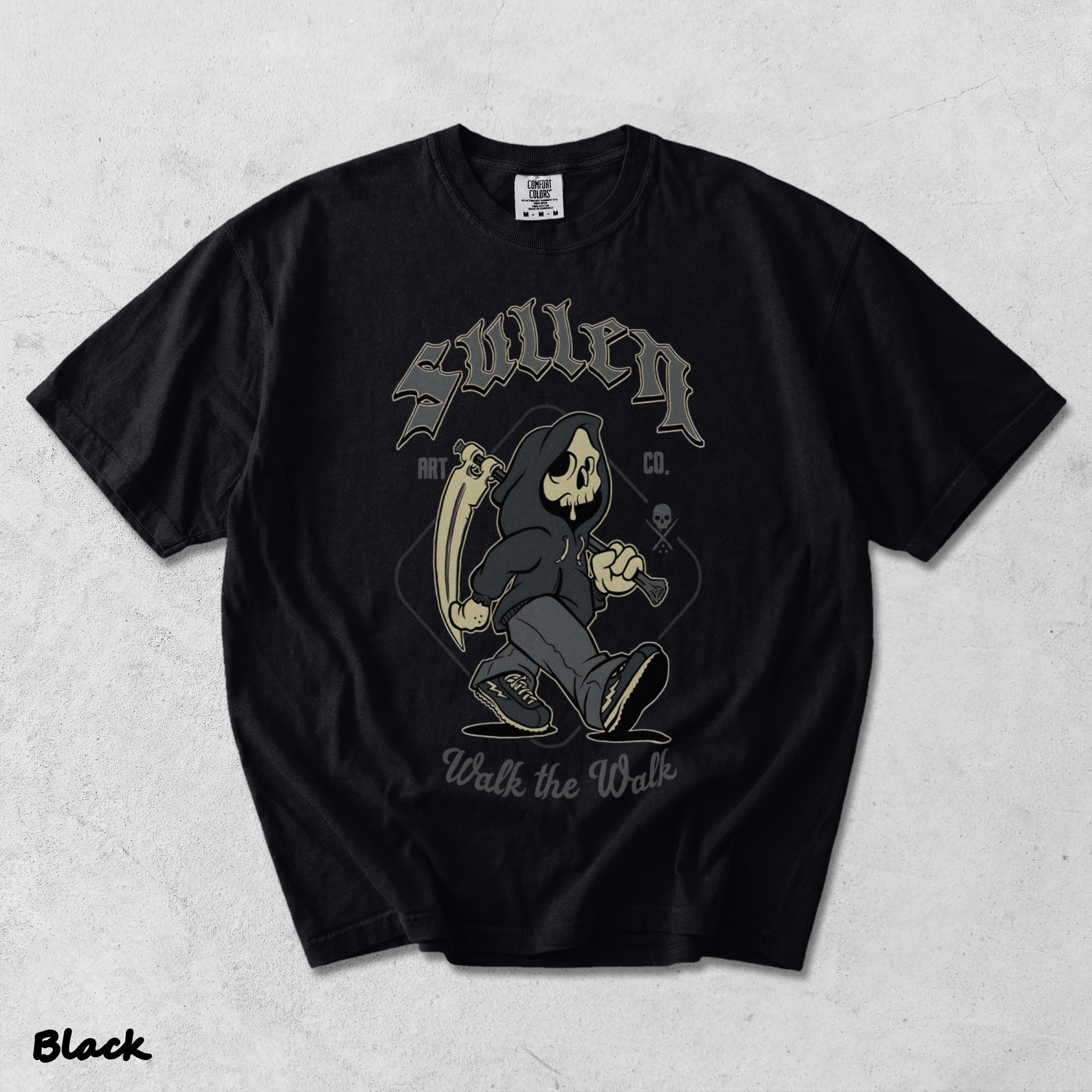 Heavyweight T-shirt - Black mockup