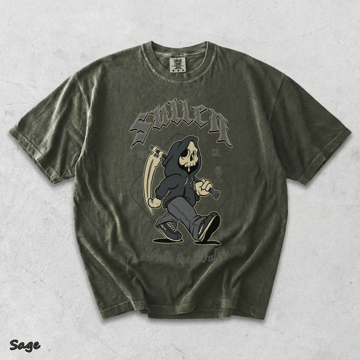 Heavyweight T-shirt - Sage mockup