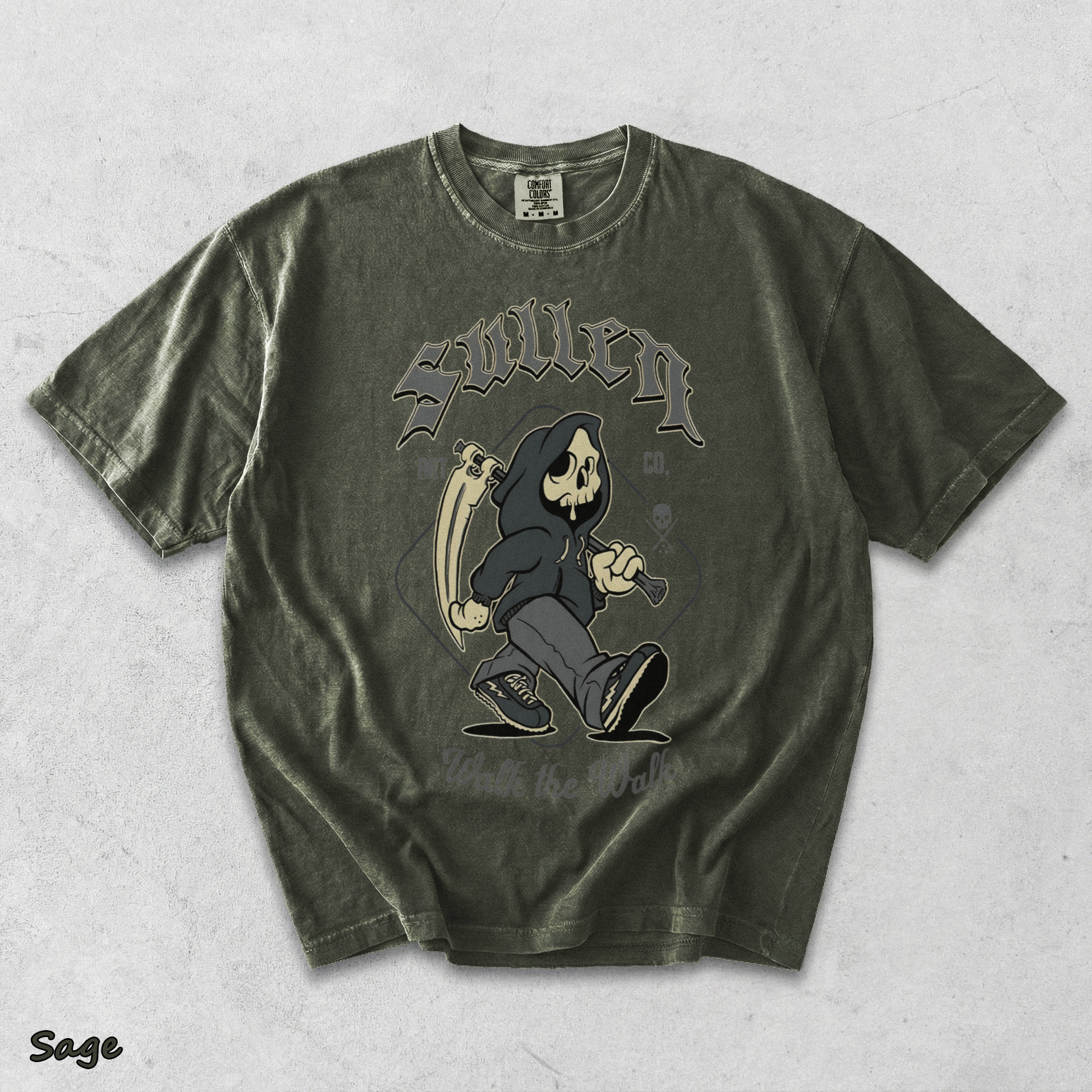 Heavyweight T-shirt - Sage mockup