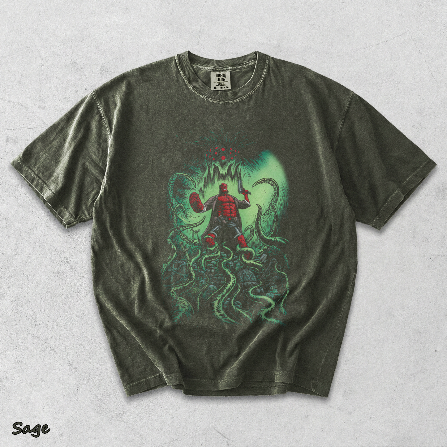Hellboy Vintage - Sage mockup
