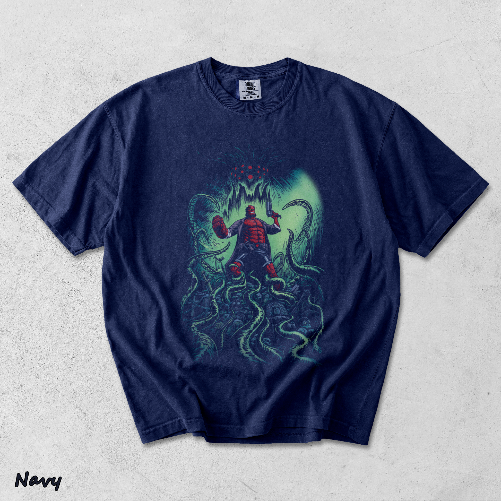 Hellboy Vintage - True Navy mockup