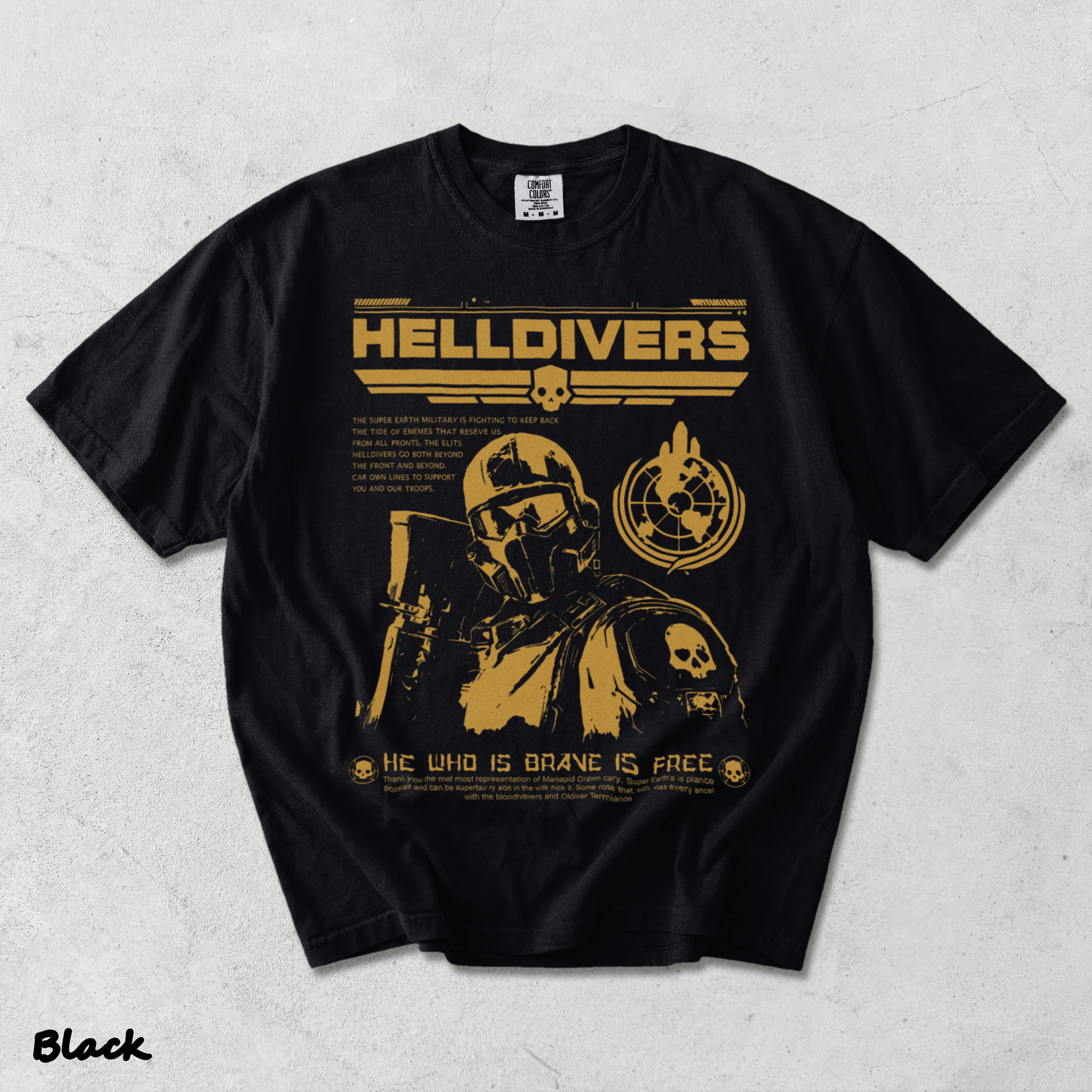Helldivers 2 Grunge - Black mockup