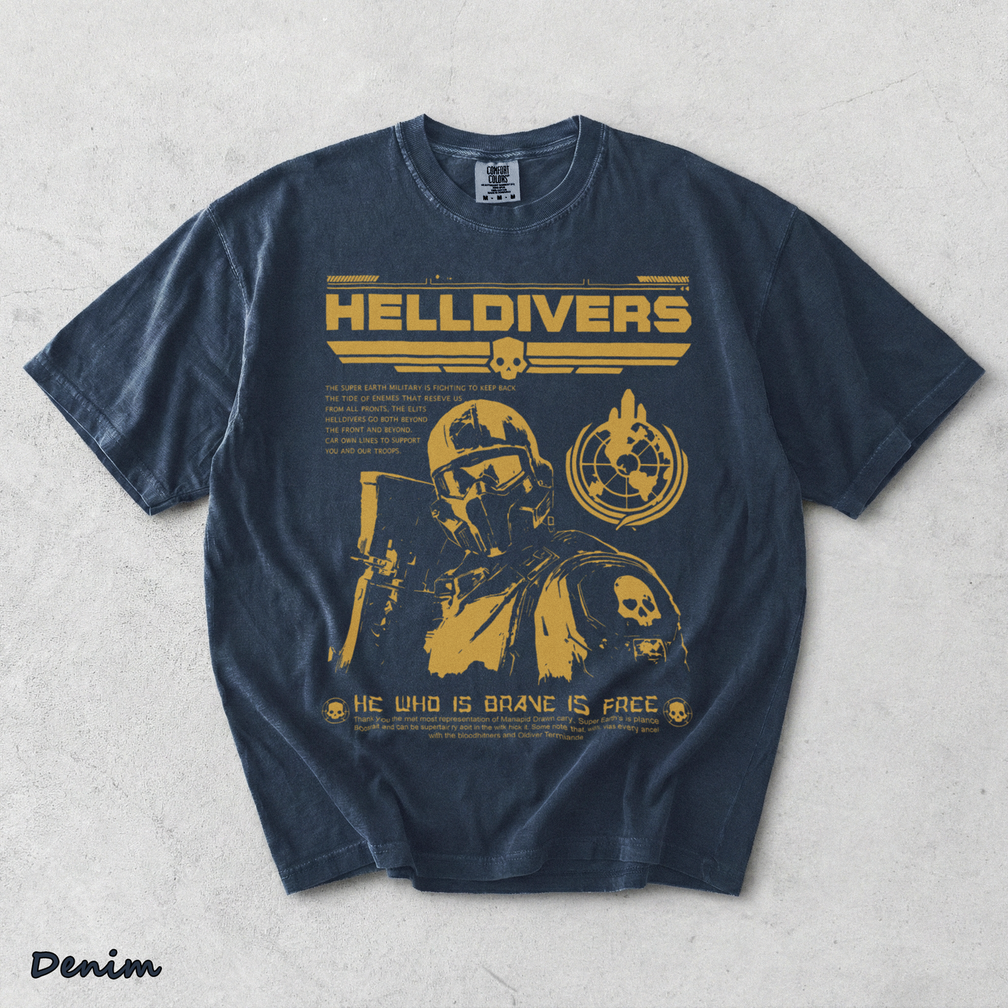 Helldivers 2 Grunge - Denim mockup