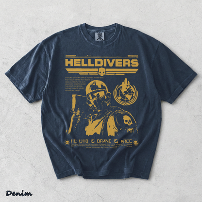 Helldivers 2 Grunge - Denim mockup