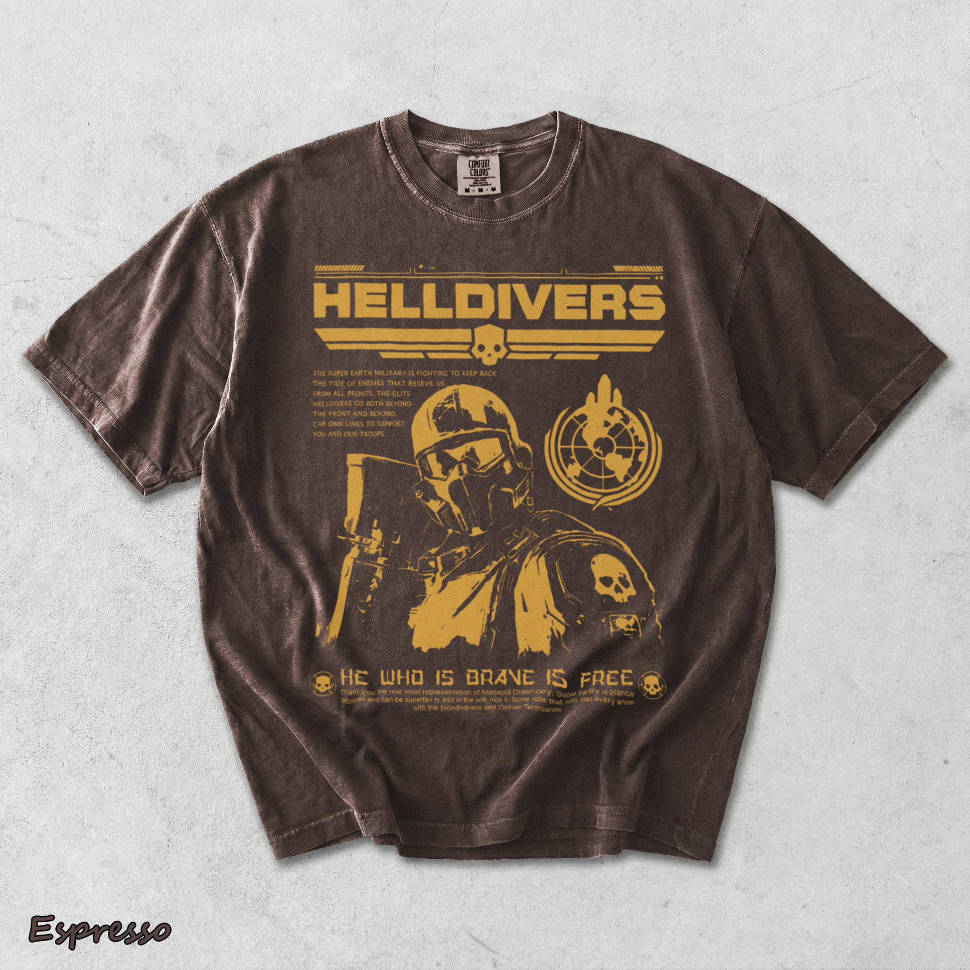 Helldivers 2 Grunge - Espresso mockup