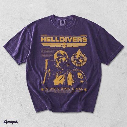 Helldivers 2 Grunge - Grape mockup