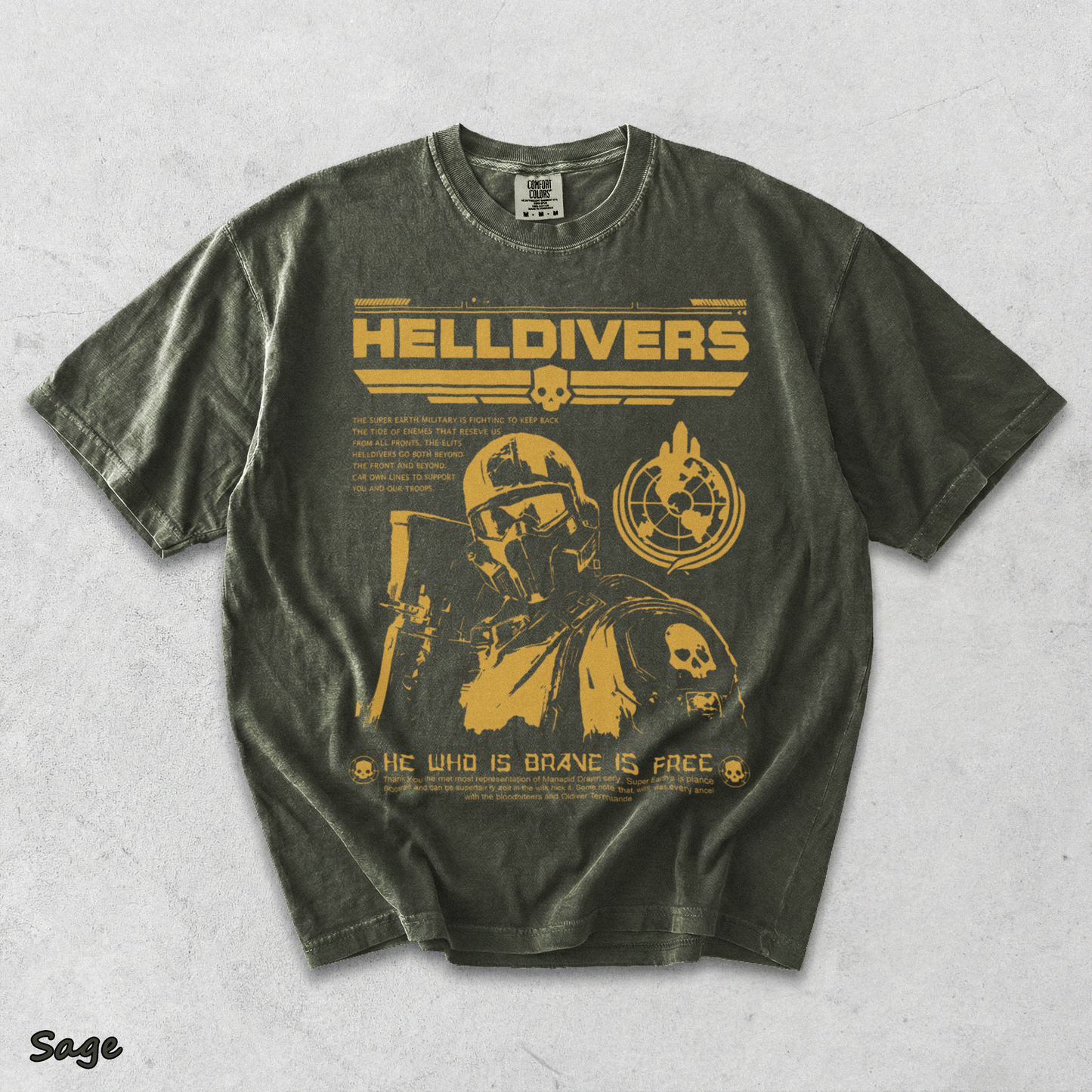 Helldivers 2 Grunge - Sage mockup