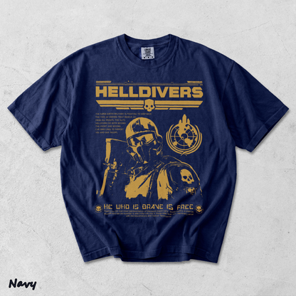Helldivers 2 Grunge - True Navy mockup