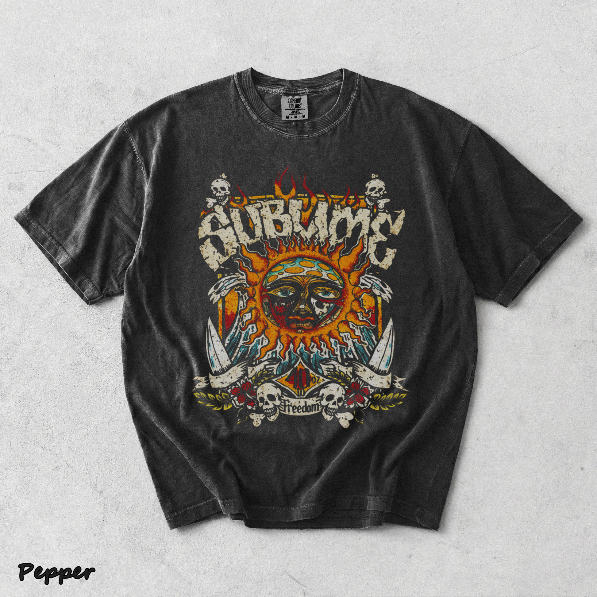 Holafish Vintage Sun pattern - Pepper mockup