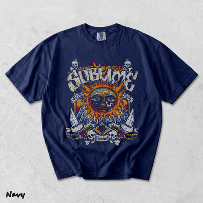 Holafish Vintage Sun pattern - True Navy mockup