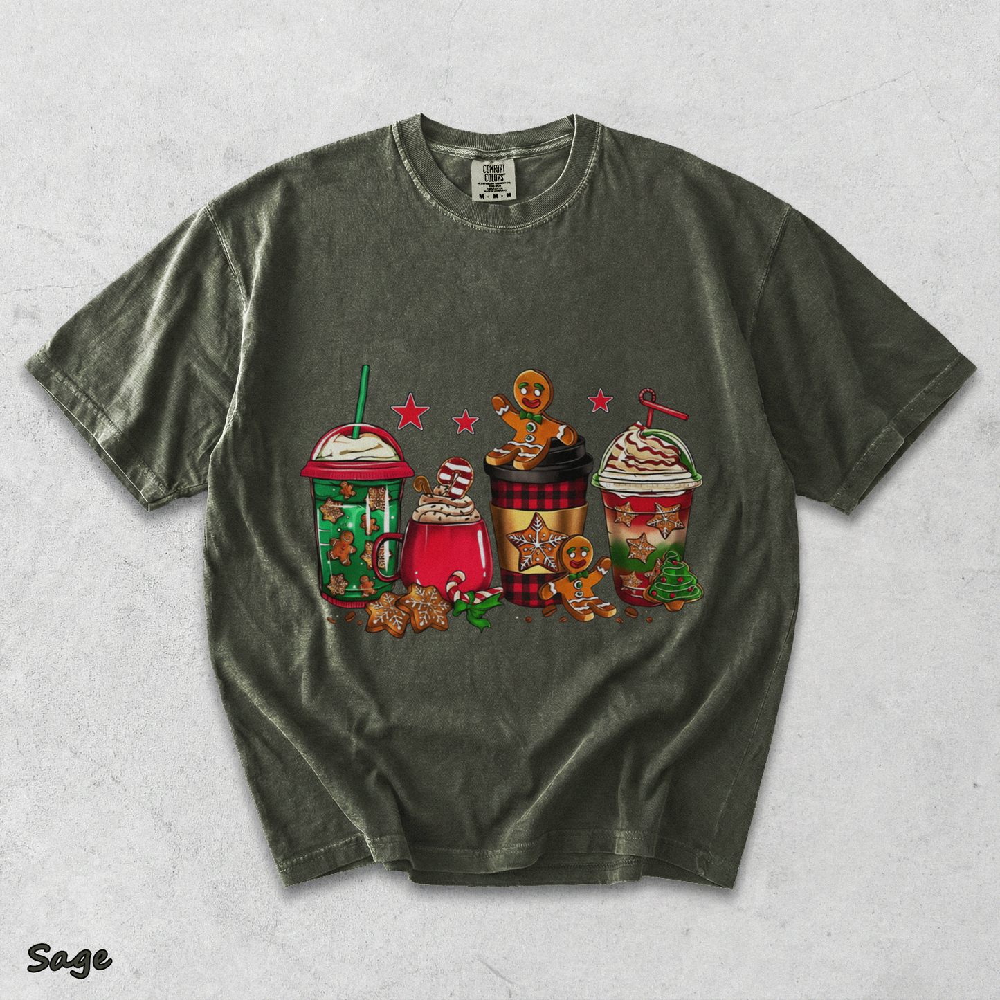 Holiday Hot Cocoa Cup Cookies - Sage mockup