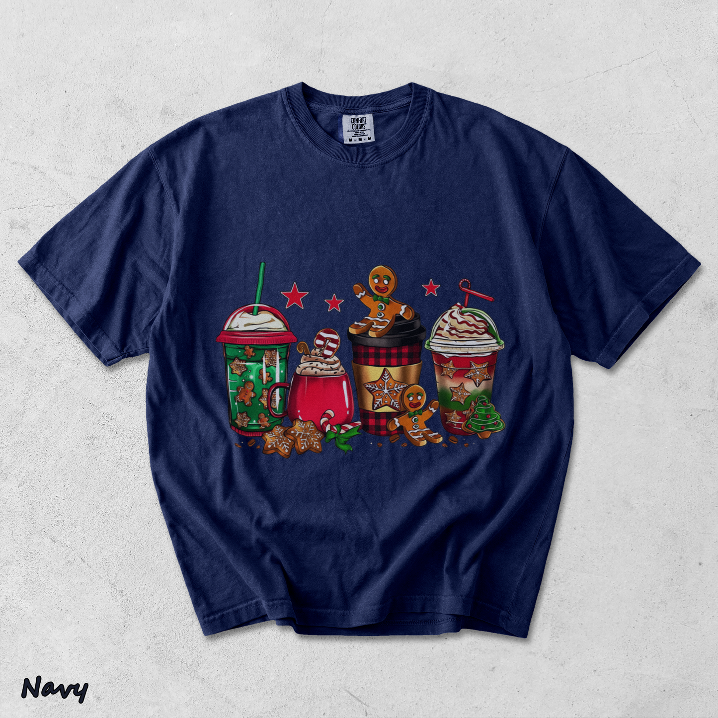 Holiday Hot Cocoa Cup Cookies - True Navy mockup