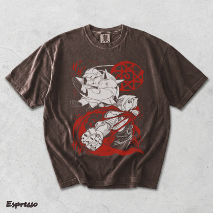 Home - Fullmetal Alchemist T-Shirt Brotherhood Alphonse Elric Black Shirt Tee All Size[L] - Espresso mockup