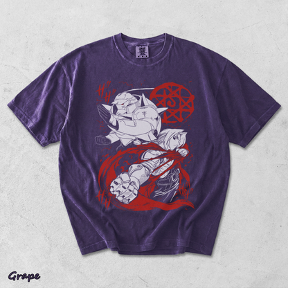 Home - Fullmetal Alchemist T-Shirt Brotherhood Alphonse Elric Black Shirt Tee All Size[L] - Grape mockup