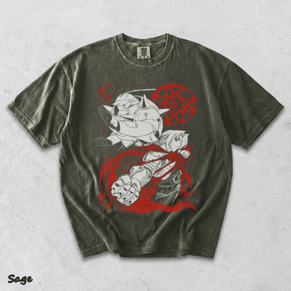 Home - Fullmetal Alchemist T-Shirt Brotherhood Alphonse Elric Black Shirt Tee All Size[L] - Sage mockup