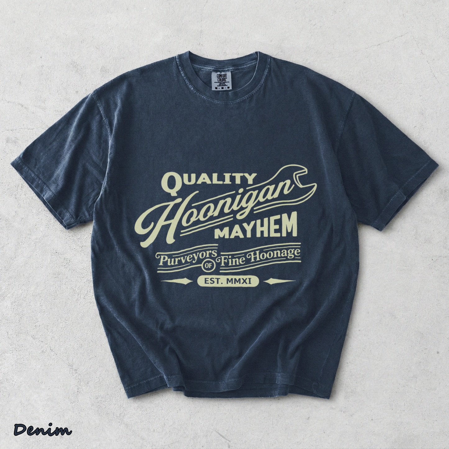 Hoonigan Mayhem - Denim mockup