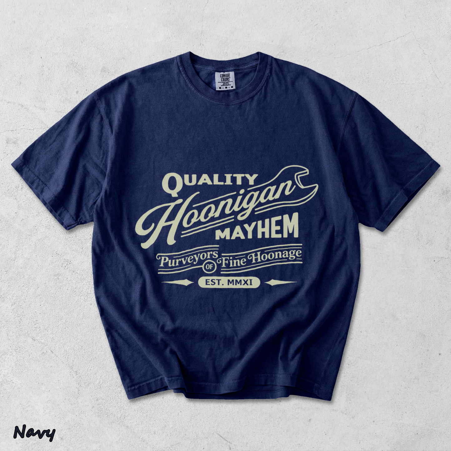 Hoonigan Mayhem - True Navy mockup