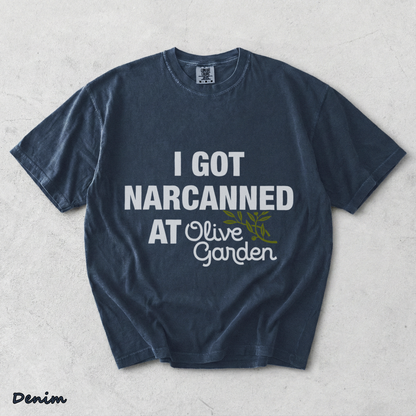 I Got Narcanned At Olive Garden - Denim mockup