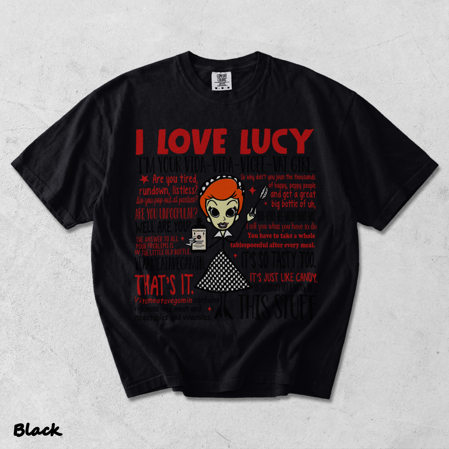 I LOVE LUCY - Black mockup