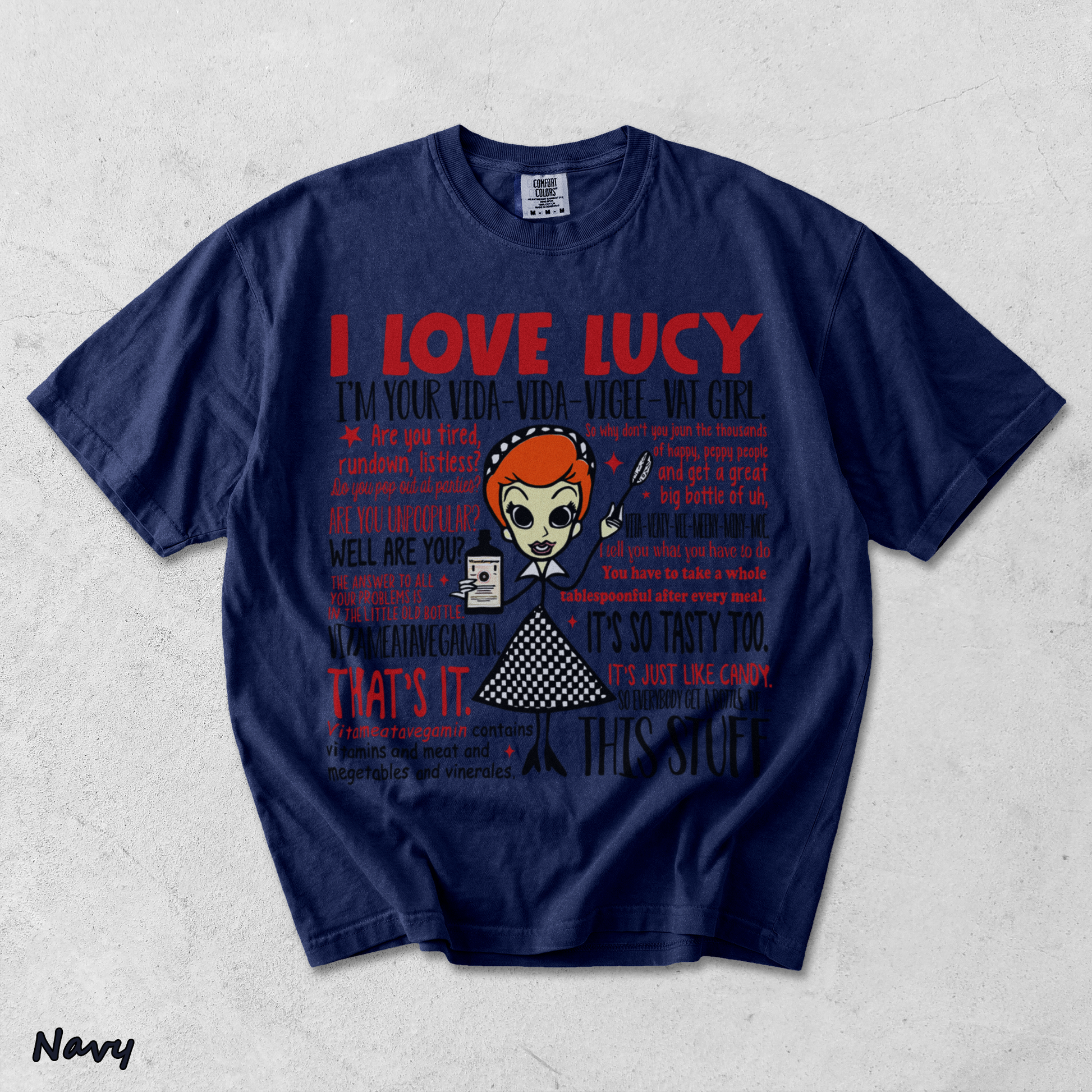 I LOVE LUCY - True Navy mockup