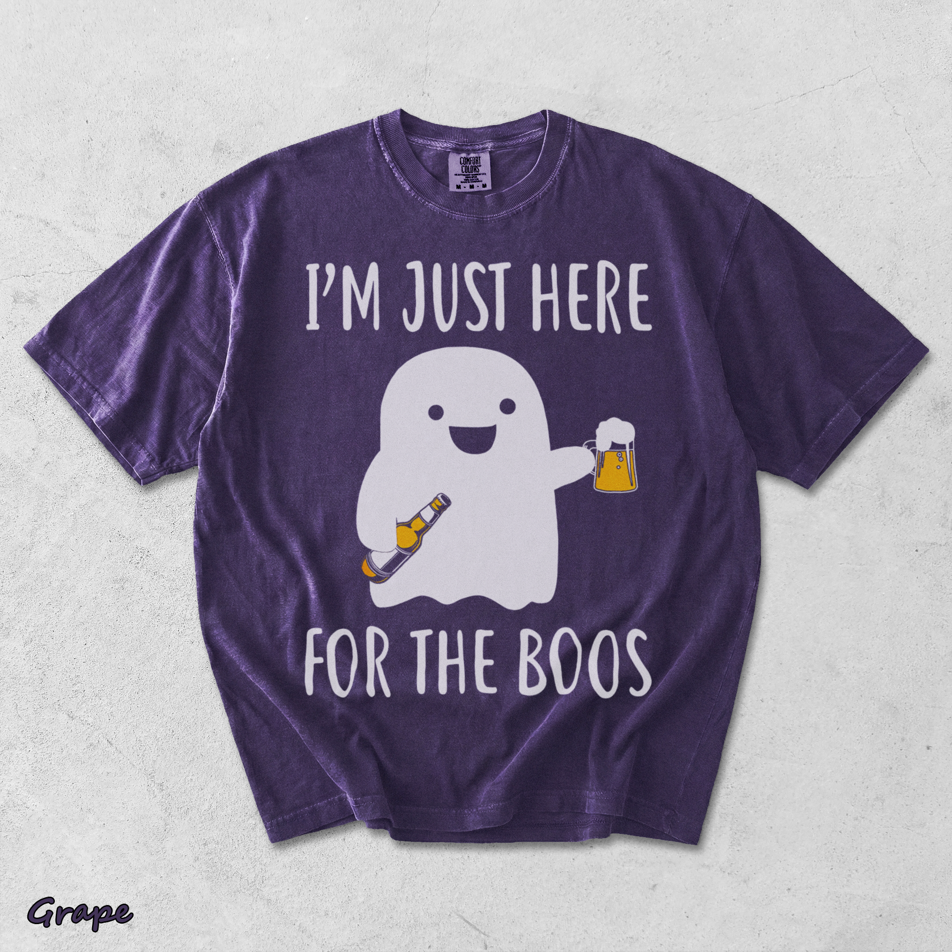 I'm Just Here for the Boos - Grape mockup