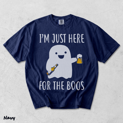 I'm Just Here for the Boos - True Navy mockup