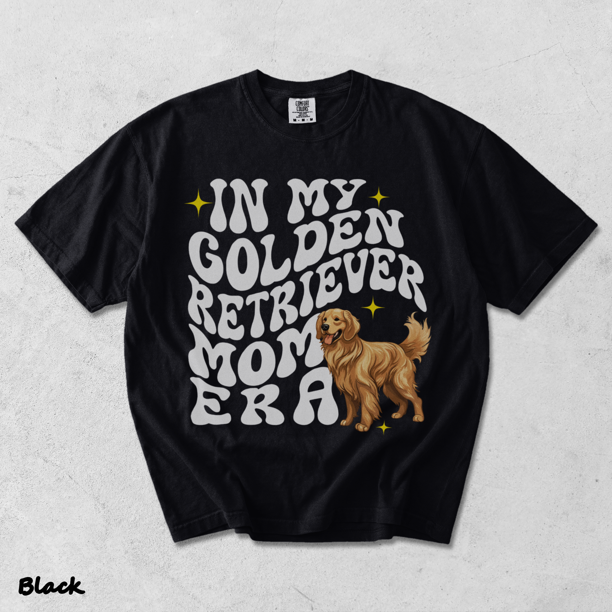 In My  Golden Retriever Dog Mom Era back black - Black mockup