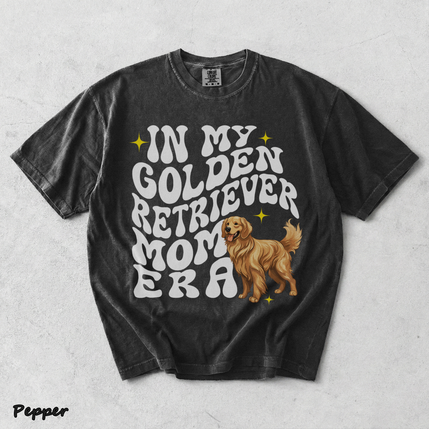 In My  Golden Retriever Dog Mom Era back black - Pepper mockup