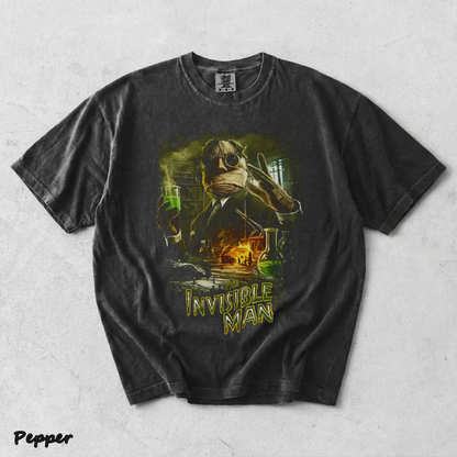 Invisible Man Experiment Splash Art Retro 90s Halloween Horror Graphic Shirt - Pepper mockup