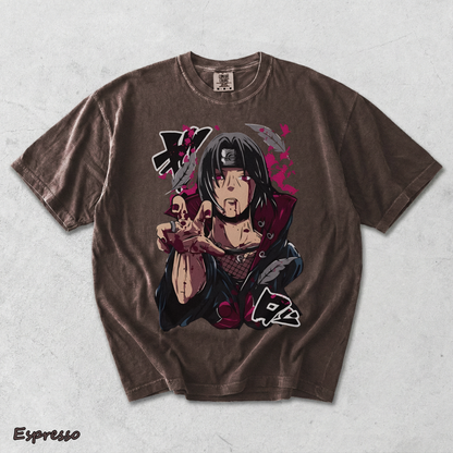 Itachi Uchiha T-Shirt Jiraiya Anime Manga Style Shirt All Size - Espresso mockup