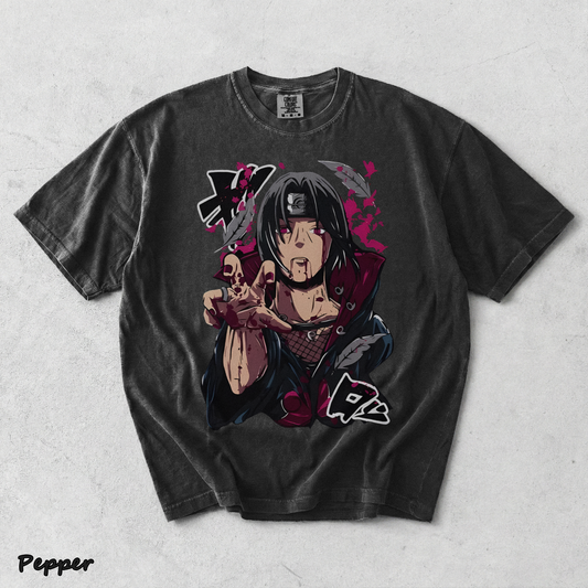 Itachi Uchiha T-Shirt Jiraiya Anime Manga Style Shirt All Size - Pepper mockup